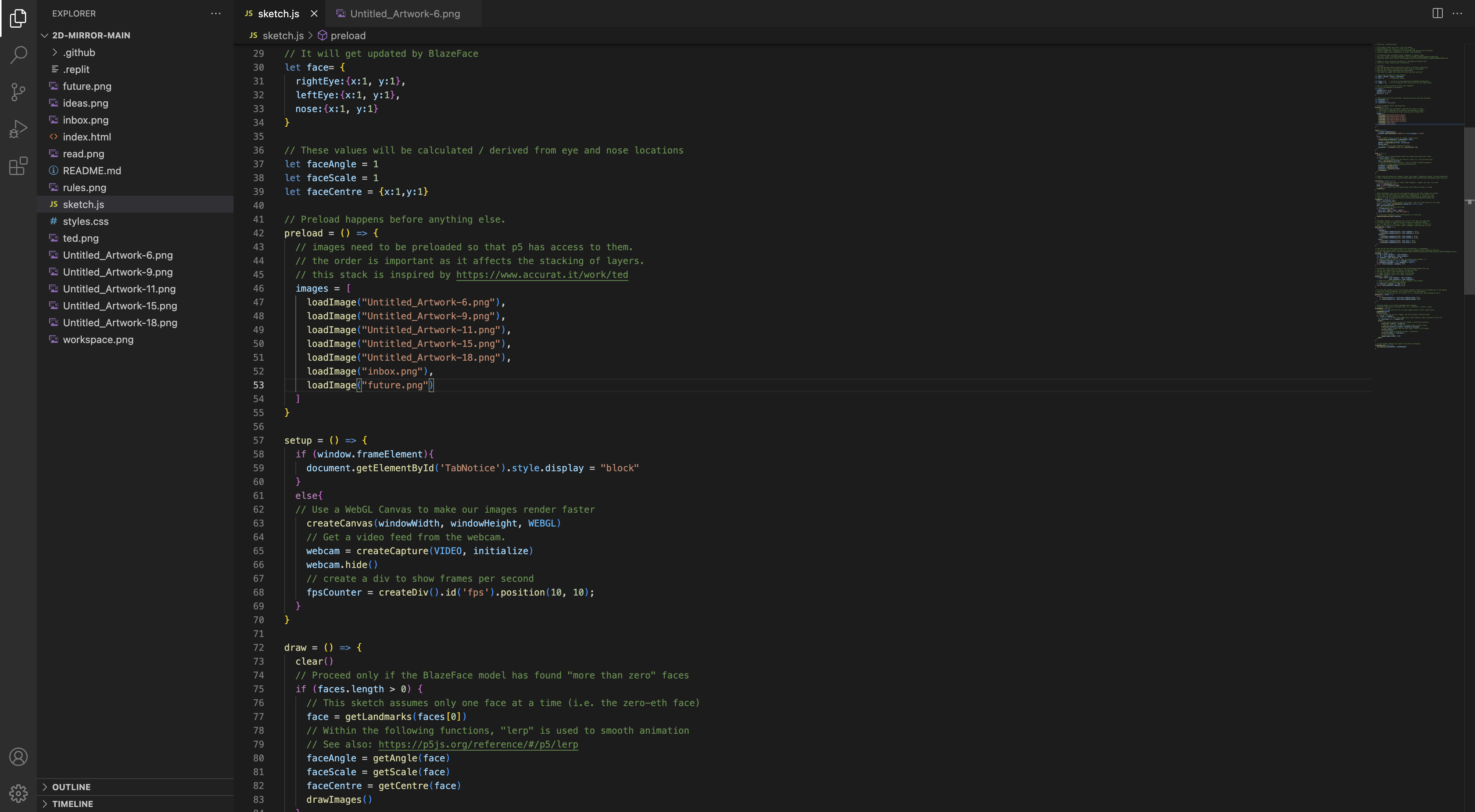 Activity 1 P5.Js blazeface and data portrait exploration